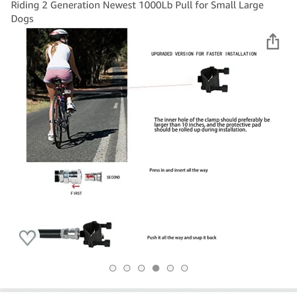 petbetf Dog Bike Leash,Hands Free Bike Leash,Attachment Bicycle Riding